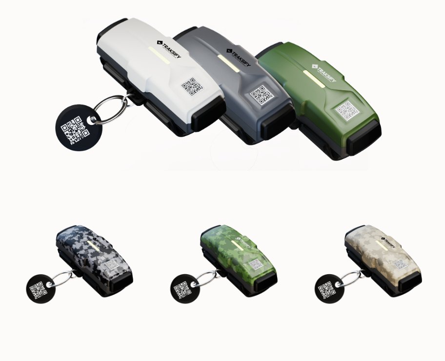 The TRAKSIFY PACK in six finishes with QR tags